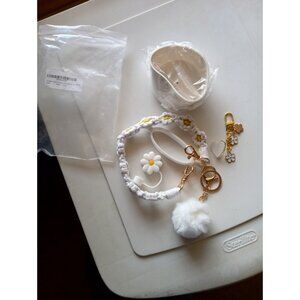 Silicone Boot and Charms for a 30 & 40 ounce Tumblr Accessories White
